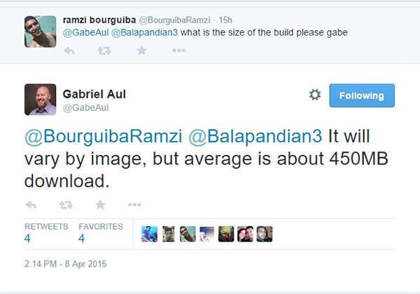 Gabriel Aul称据镜像大小450MB