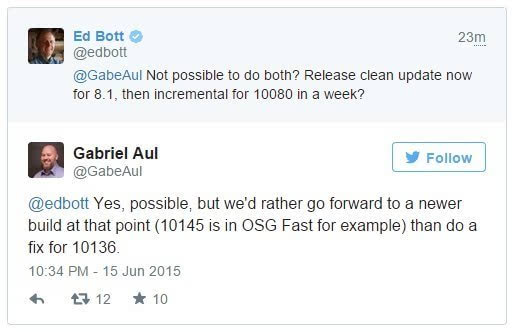 Win10手机预览版10136已推送更新