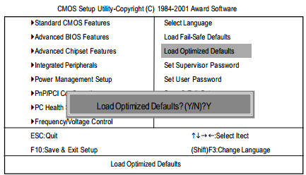 GA-8IDXH主板BIOS设置-复位设置