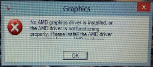 ]No AMD graphics driver is installed解决办法